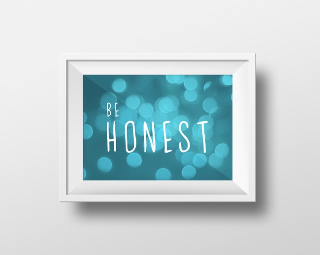 'Be Honest' - 'Life Lessons' Inspirational Kids Artwork