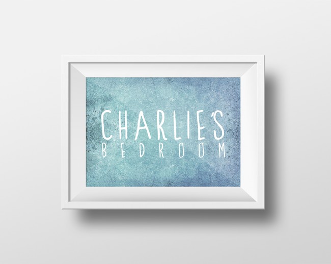 Charlie - Kids Name Artwork in frame