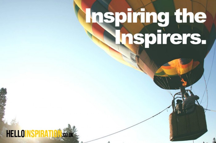 Hot air balloon being launched with caption 'Inspiring the Inspirers'