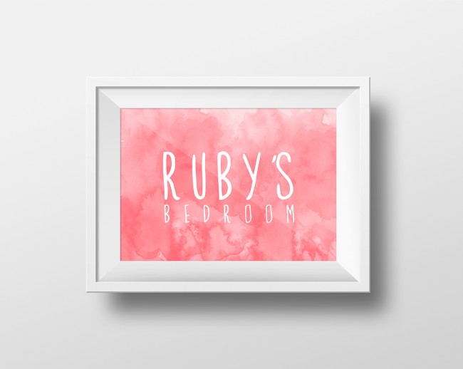 Ruby - Kids Name Artwork in frame