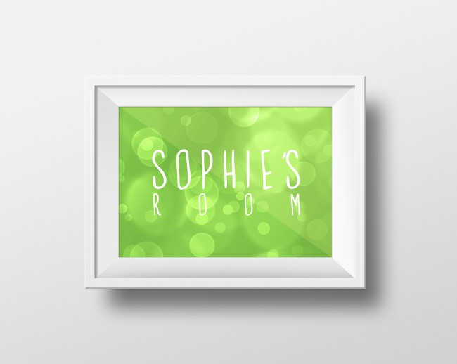 Sophie - Kids Name Artwork in frame