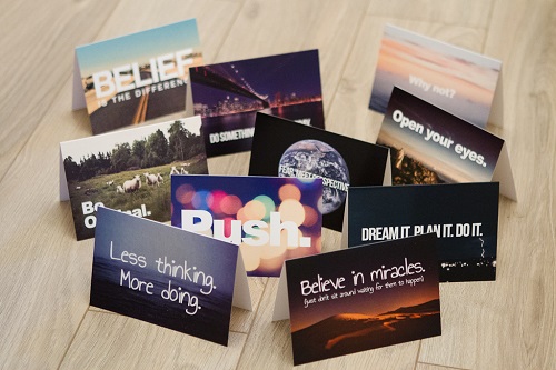 Pack of ten inspirational greetings cards from Hello Inspiraton